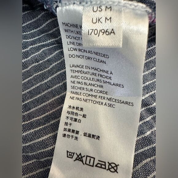 We The Free Seeking Starlight Plaid Light Blue Boho Coastal Cowgirl Top Size M - Picture 12 of 14